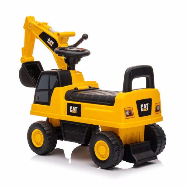 Caterpillar Loopauto Geel – Loopwagen met Graafarm – Stoere Kinderauto - Afbeelding 3