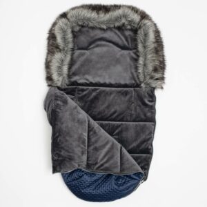 Blauwe winter voetenzak met fleece en rits, universeel