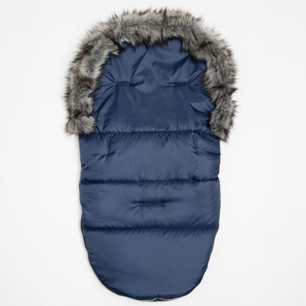 Blauwe winter voetenzak met fleece en rits, universeel - Afbeelding 2