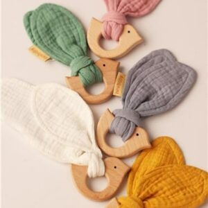 Bijtring Vogelvorm - Houten Speelgoed - Babyaccessoire