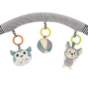 Speelboog Kinderwagen - Pluche dieren - Zwart-Wit