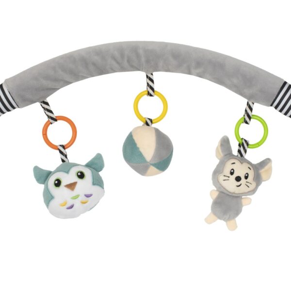 Speelboog Kinderwagen - Pluche dieren - Zwart-Wit