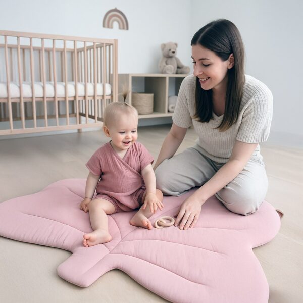 Roze Bladvorm Speelkleed van Mušelín voor Baby - Afbeelding 5