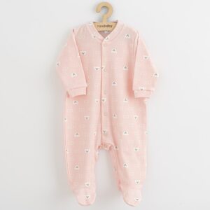 Babyromper - Lange mouwen - Roze - 0-3 maanden - Katoen