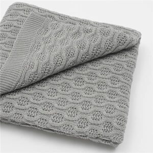 Bamboedeken Gebreid 100x80 cm Grijs voor Baby's