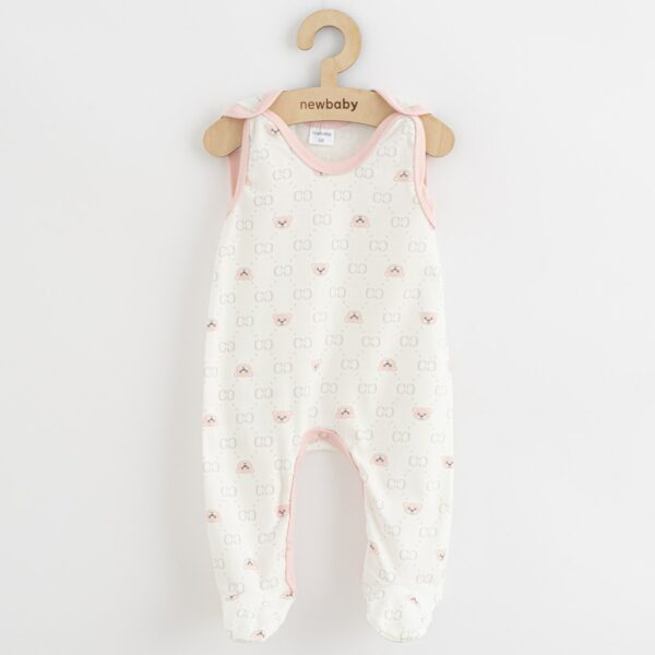 Baby rompers - 3-delige set - Maat 74 (6-9 maanden) - Roze en wit