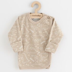 Baby onesie - Dino dessin - Beige met ROARR - Maat 50 - Rompertje