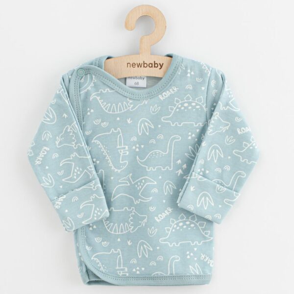 baby onesie - dino's - mint - maat 50 - newborn - babykleding