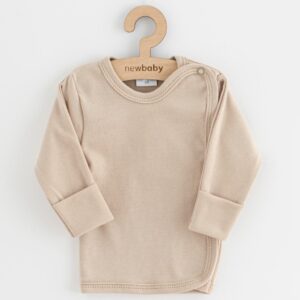 Babyshirt - Lichtbruin - Maat 56 (0-3 maanden) - Katoen