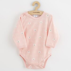 Baby rompertje - Teddy wit - Maat 50 - Lange mouwen - Drukknoopjes