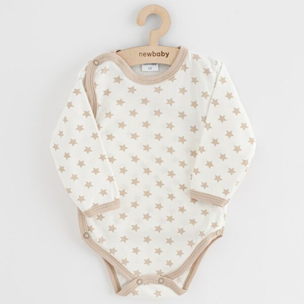 Baby rompertjes - 3 delig - Beige - Met dinosaurussen - Met sterretjes