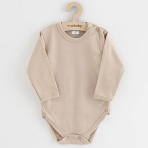 Baby Bodysuit - Lange Mouwen - Licht Beige - Maat 56 (0-3 maanden)