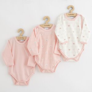 Babybodysuit - 3-delige set - Lange mouwen - Katoen - maat 56 (0-3m)