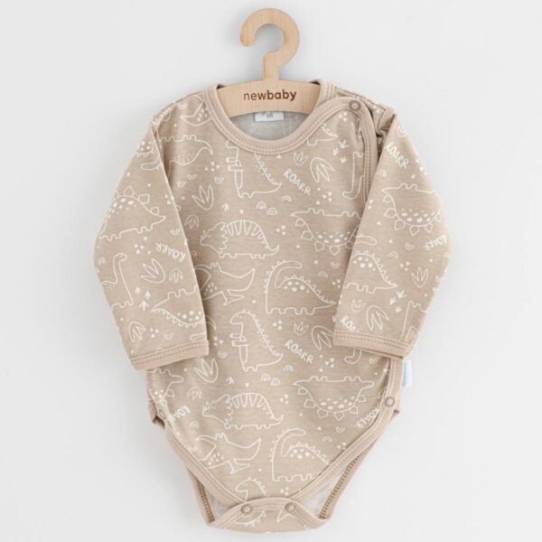 Rompertjes - 3 Stuks - Beige - Maat 68 (4-6m) - Lange Mouwen - Afbeelding 2