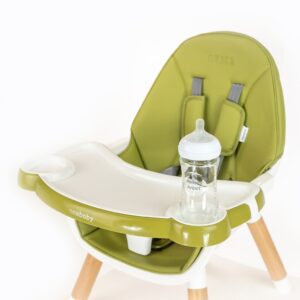 Hoge kinderstoel 3in1 - Groen - Opklapbaar & Veilig