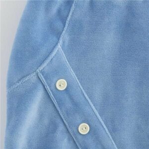 Sweatpants - Blue - Suede - Maat 80 (9-12 maanden) - Babybroek