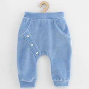 Sweatpants - Suede - Blauw - Maat 86 (12-18 maanden) - Babybroek