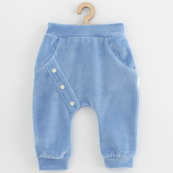 Sweatpants - Suede - Blauw - Maat 86 (12-18 maanden) - Babybroek