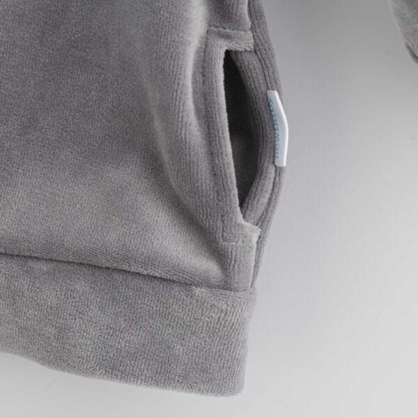 Baby sweatshirt - grijs - maat 68 (4-6 maanden) - suede met rits - Afbeelding 2