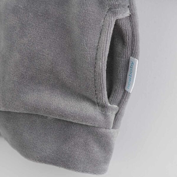 Baby sweatshirt - Grijs met lichtblauwe mouwen - Maat 86 (12-18 maanden) - Afbeelding 2
