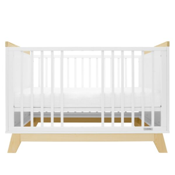 Modern Babybed - Wit/Natuurlijk - 120x60 cm - Veiligheid - Afbeelding 2
