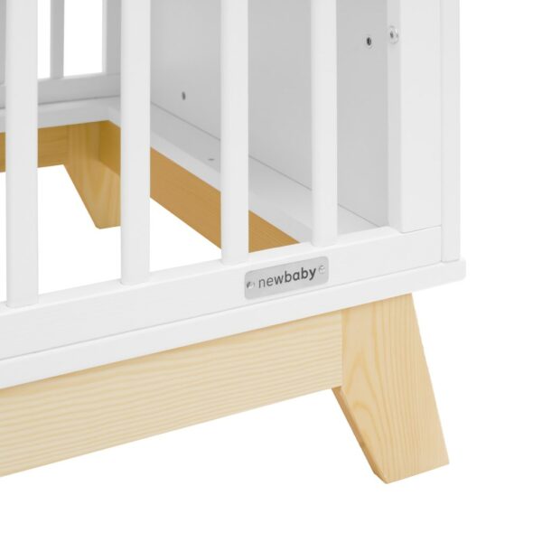 Modern Babybed - Wit/Natuurlijk - 120x60 cm - Veiligheid - Afbeelding 4