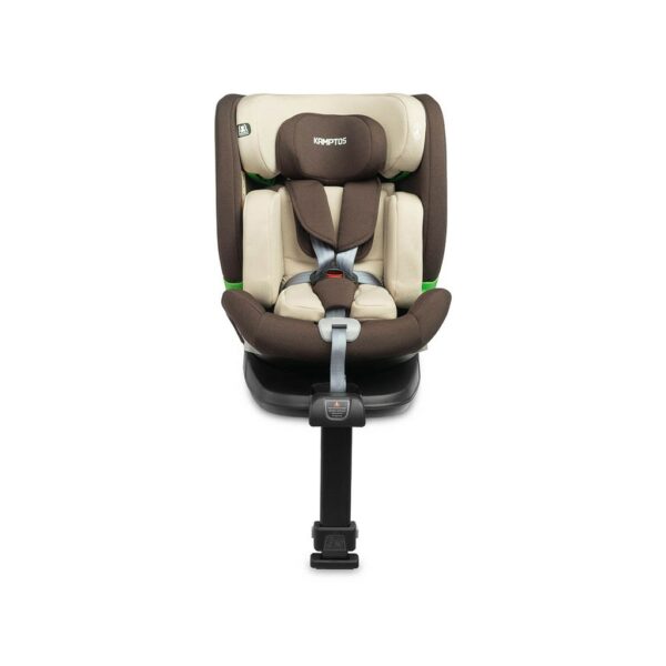 I-Size Autostoeltje 360° Rotatie Bruin Beige Veiligheid - Afbeelding 3