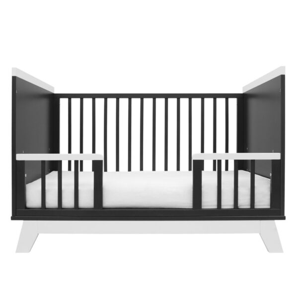 Ledikant MARCUS - 120 x 60 cm - Grafiet/Wit - Met Sofafunctie - Afbeelding 3
