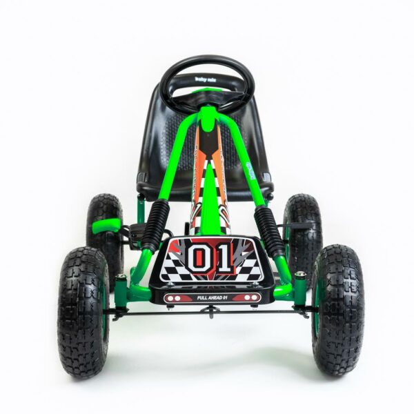 Felgroene Go-kart voor Kinderen - Sportief en Veilig - Afbeelding 2