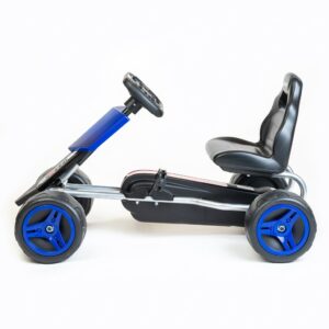 Sportieve Skelter met Ergonomische Lederen Stoel - Blauw