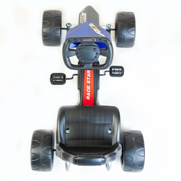Sportieve Skelter met Ergonomische Lederen Stoel - Blauw - Afbeelding 3