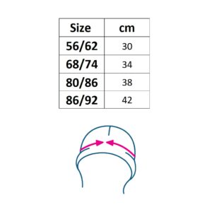 Baby cap - Roze - 100% katoen - Maat 80/86 - Baby muts