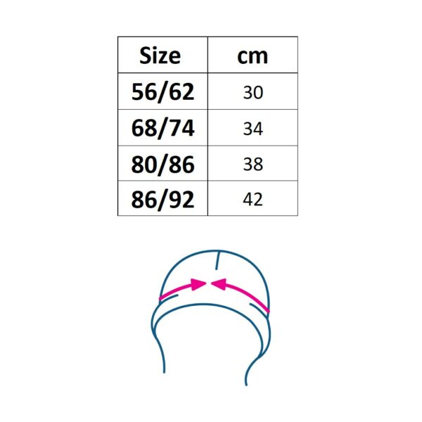 Baby cap - Roze - 100% katoen - Maat 80/86 - Baby muts