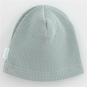 Muts - Lichtgrijs - 100% Katoen - Ribbelpatroon - Maat 80/86