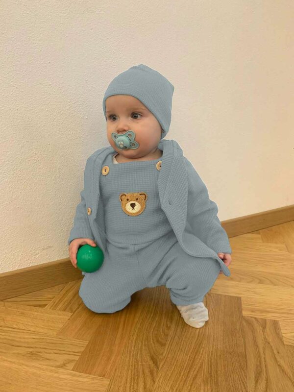 Baby muts - Lichtgrijs - 100% katoen - Maat 92/98 - Baby caps - Afbeelding 2