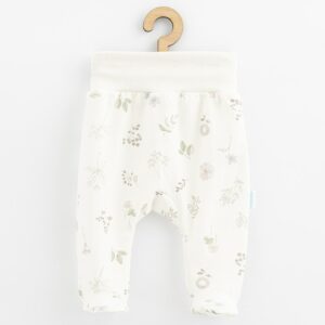 Babybroek - Maat 80 (9-12 maanden) - Katoen - Bloemen- en bladerenpatroon