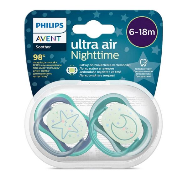 Philips Avent fopspenen Ultra Air Night - 6-18 maanden