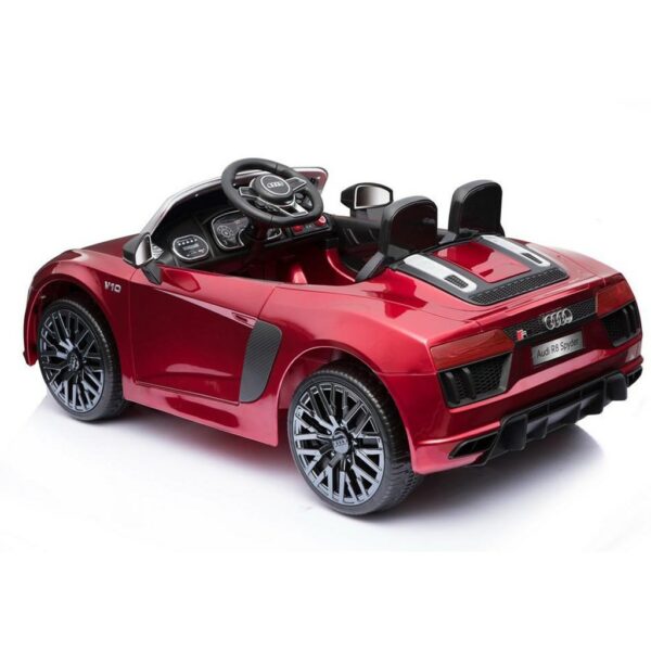 Elektrische Audi R8 Spyder speelgoedauto - Glanzend rood