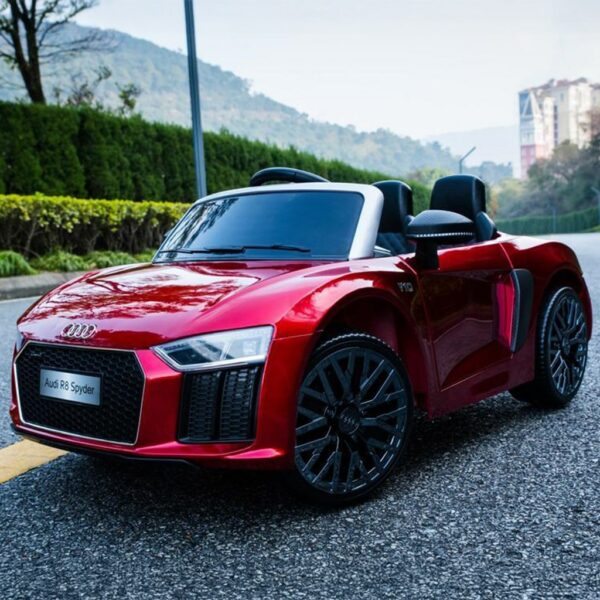 Elektrische Audi R8 Spyder speelgoedauto - Glanzend rood - Afbeelding 2
