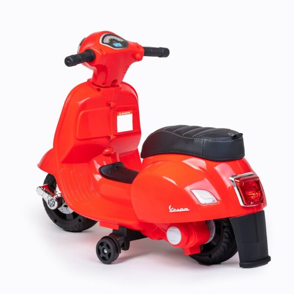 Vespa Kinder Scooter rood - Elektrisch met Zijwieltjes - Afbeelding 2