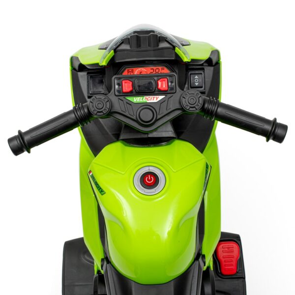 Supersport Elektrische Kinder Motor Groen – Met Geluid en Zijwieltjes - Afbeelding 3