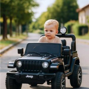 Jeep Rubicon speelgoedauto zwart - off-road terreinwagen