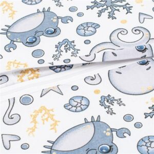 Kinderstoel Zitkussen - Octopussen Blauw - 32x32 cm
