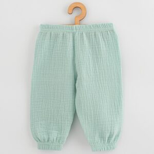 Babybroek - Mousseline - Mintgroen - Elastische tailleband