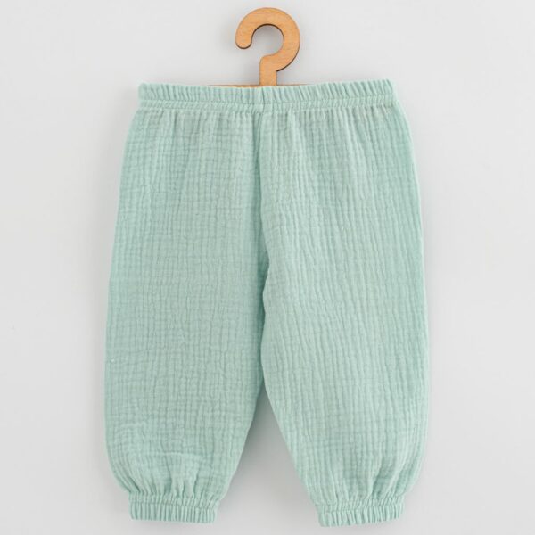 Babybroek - Mousseline - Mintgroen - Elastische tailleband
