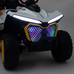 Kinderquad Elektrisch Wit/Oranje - Off-road Voertuig