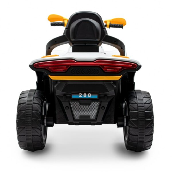 Kinderquad Elektrisch Wit/Oranje - Off-road Voertuig - Afbeelding 3