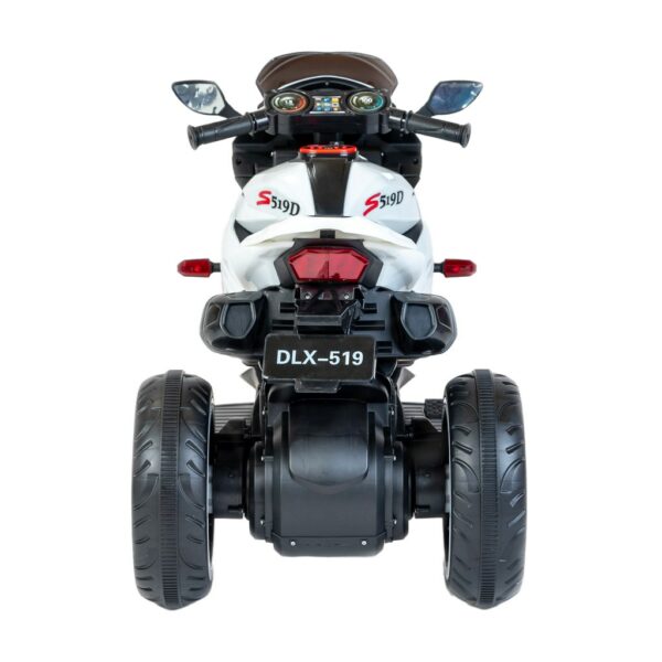 Kinderdriewieler - Elektrische motorfiets - Wit/zwart - Afbeelding 2
