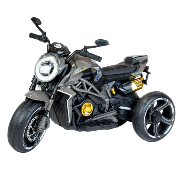 Elektrische driewielige motorfiets - Zwart/goud