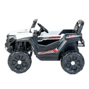Elektrische 4x4 Kinderauto - Wit/Zwart - Bestuurbaar